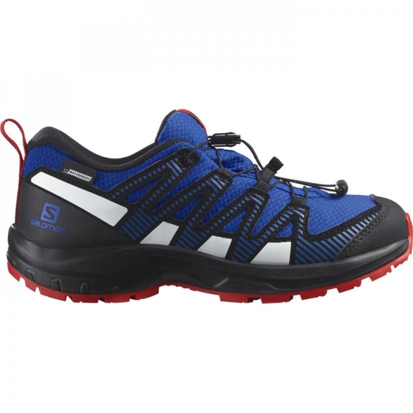 Salomon XA Pro V8 Waterproof Trail Running Shoe Juniors Lapis Blue/Blk