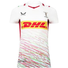 Castore Womens Harlquins Away Rugby Shirt 2024 2025 BrlntBWh/JstrRd