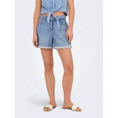 Only Women's Denim Shorts Mid Blue