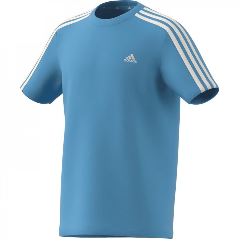 adidas Stripe Essentials T-Shirt Junior Semi Blue/White