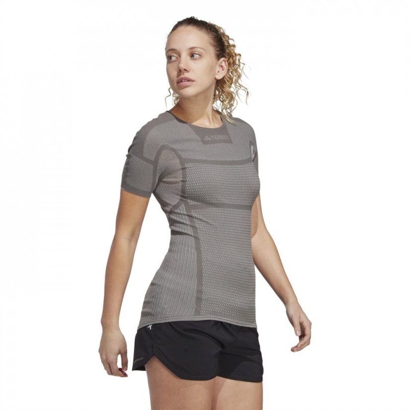 adidas Terrex Drynamo Short Sleeve dámske tričko Grefiv/ White