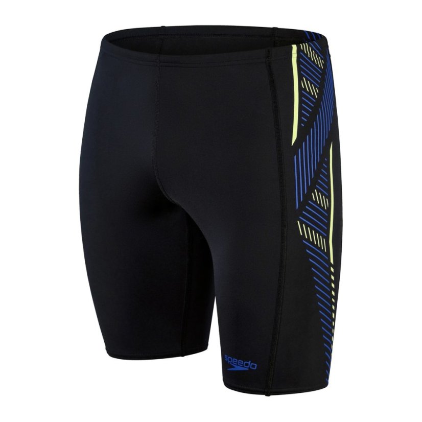 Speedo Men's Tech Panel Jam Swim Shorts Black/Blue
