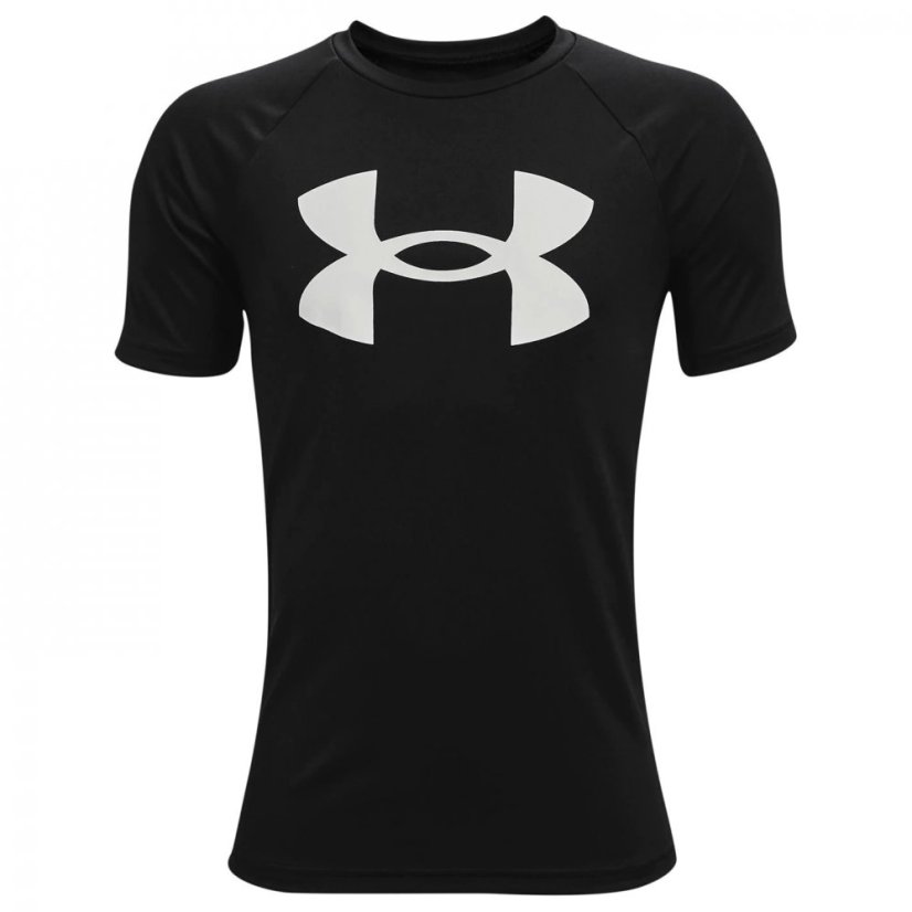 Under Armour Tech Big Logo Short Sleeve T-Shirt Junior Boys Black/White