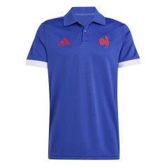 adidas France Home Polo Shirt 2026 Mens Semi L Blue