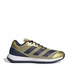 adidas Adizero Fastcourt Shoes Mens Court Trainers Unisex Kids Gold Met/Navy