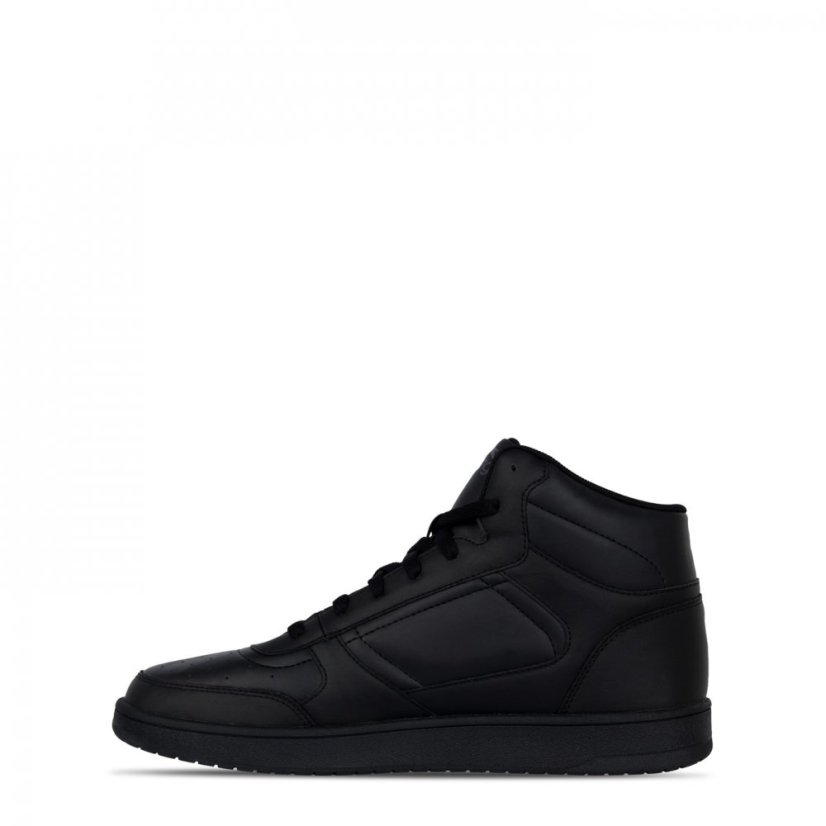 Slazenger Tower Hi Top Trainers Mens Black/Black