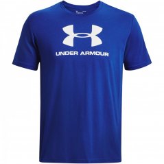 Under Armour Armour Ua Sportstyle Logo Ss Gym Top Mens Blue