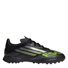 adidas F50 League Childrens Astro Turf Football Boots Black/Lemon
