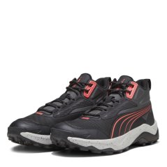 Puma Obstruct Pro Mid Walking Shoes Mens Blk/Grey/Red