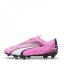 Puma Ultra Play Junior Firm Ground Football Boots Pink/White/Blk