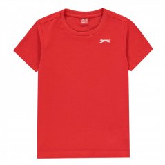 Slazenger Plain T Shirt Junior Boys Red