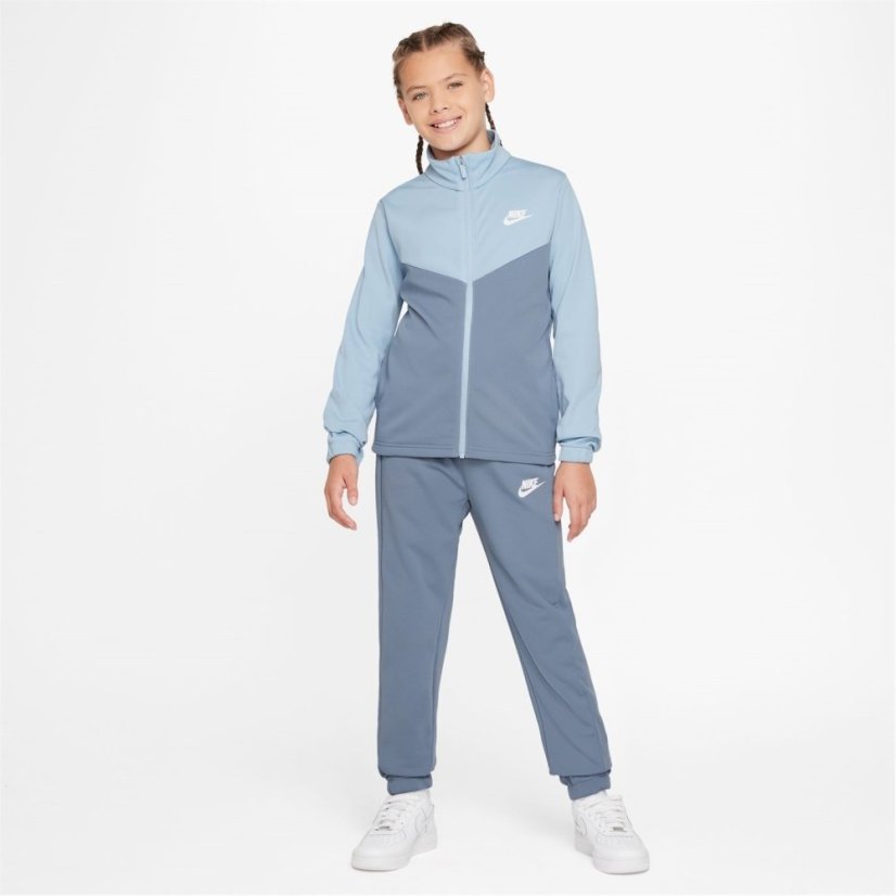 Nike NSW Poly Tracksuit Juniors Lt Armory Blue