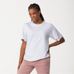 Puma Women's Single Cat Boyfriend Oversized T-Shirt Grey Marl