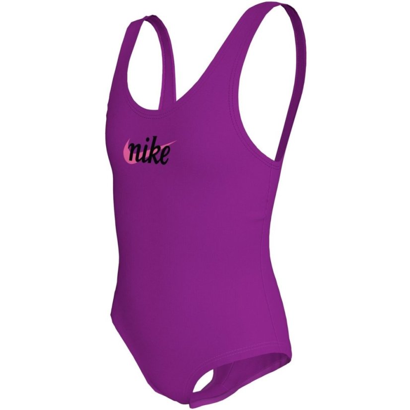 Nike Kids' Classic Low Back One Piece Swimsuit Purple