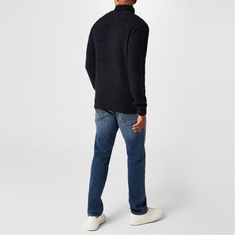 Firetrap Firetrap Cowl Neck Men's Jumper Navy