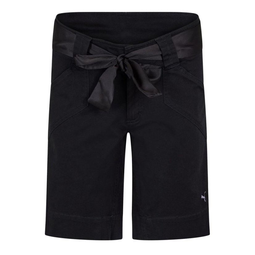 Puma Tie Belt Bermuda Shorts Womens Black