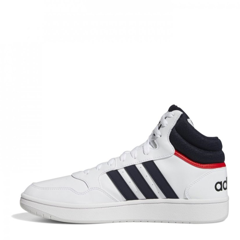 adidas adidas Hoops 3.0 Mid Classic Vintage Shoes Mens White/Nvy/Red