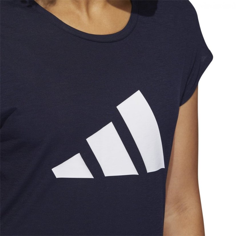 adidas 3-Stripes Training dámske tričko Running Top Legink/White - Veľkosť: 8 (XS)
