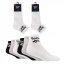 Reebok 6 Pair Sports Ankle Socks White/Grey/Black