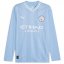 Puma Manchester City Long Sleeve Home Shirt 2023 2024 Adults Blue/White