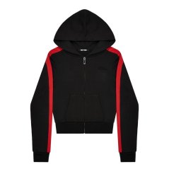 No Fear Womens Track Zip Up Hoodie Black