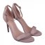 Linea Strap High Heeled Sandals Nude Leather