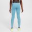 Nike Pro Girls Tights Denim Turq