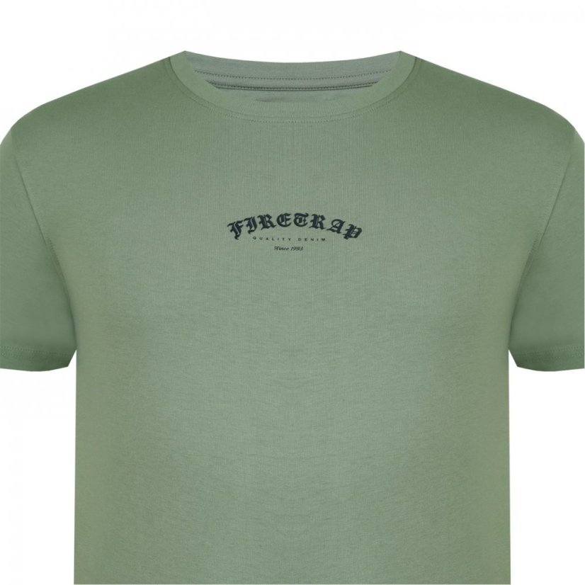 Firetrap Trek T Shirt Mens Lt Khaki