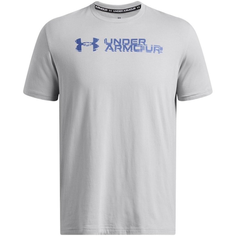 Under Armour Men's SLICED Short-Sleeve Performance Gym Top MOD GRAY TECH B
