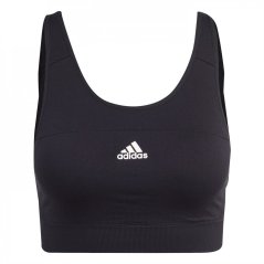 adidas Aeroknit Training Medium-Support Bra Womens Medium Impact Sports Black