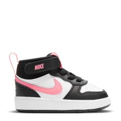 Nike Court Borough Mid 2 Baby/Toddler Shoes Blk/Pink/White