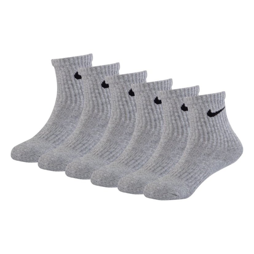 Nike 6Pk DF Crew Sock Infants Grey Heather Nike 6Pk DF Crew Sock Infants Grey Heather