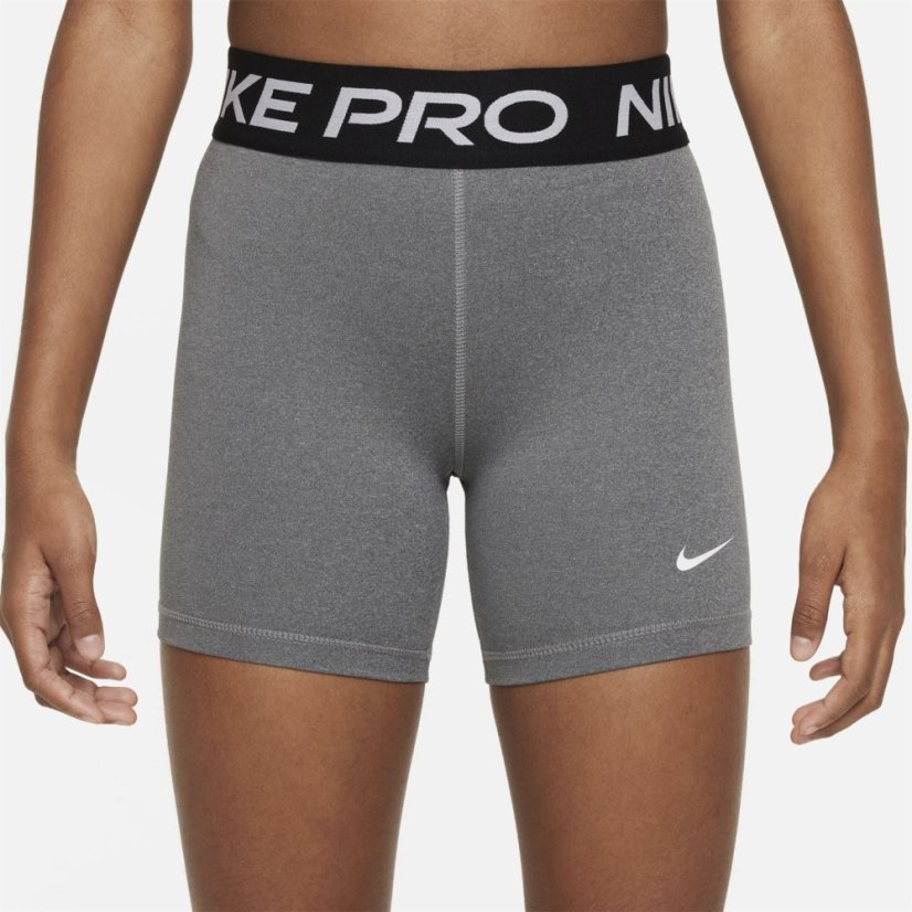 Nike Pro Shorts Junior Girls Grey Heather