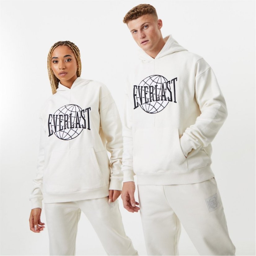 Everlast Contrast Hoodie Off White