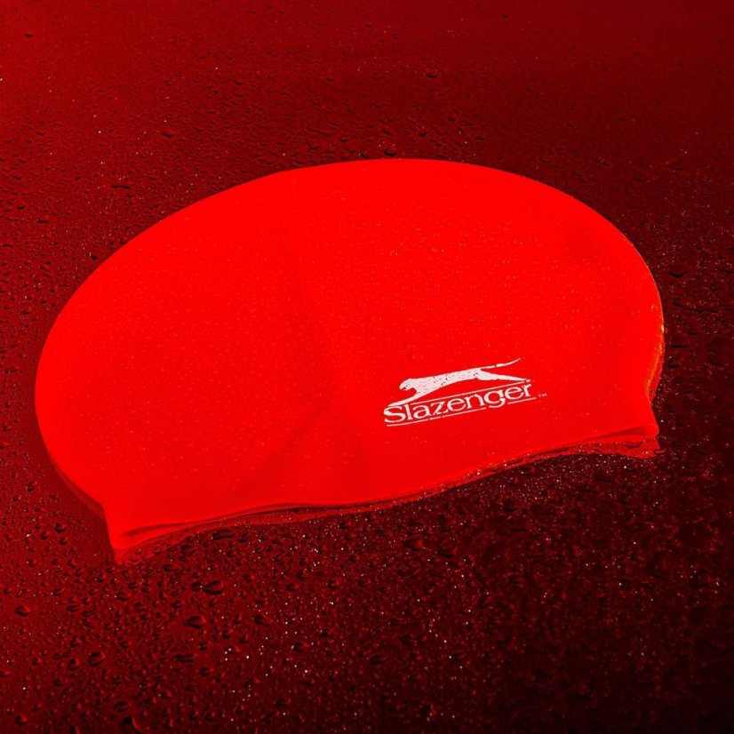Slazenger Adults Silicone Swim Cap Red