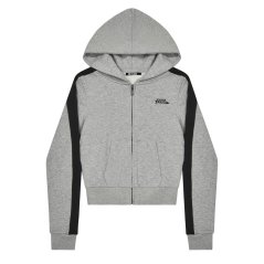 No Fear Womens Track Zip Up Hoodie Grey