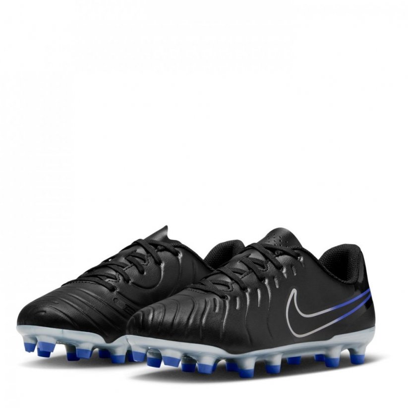 Nike Tiempo Legend 10 Club Junior Firm Ground Football Boots Black/Chrome