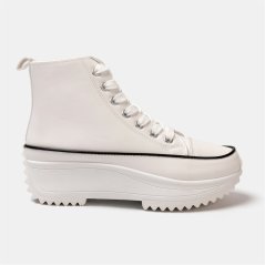 Firetrap Platform Hi top Ladies Trainers White