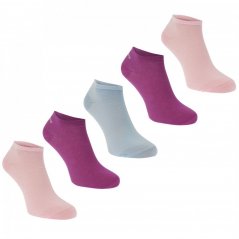Slazenger Trainer Socks 5 Pack Ladies Bright Asst