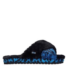 Skechers Women's Cozy Stay All Day Cross Over Slipper Black/Blue