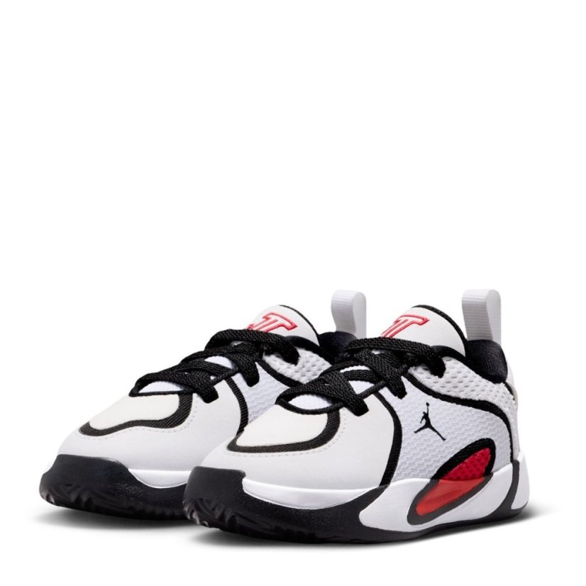 Air Jordan Kids' Basketball Trainers Wht/Red/Blk