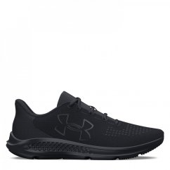 Under Armour Charged Pursuit 3 Big Logo Running Shoes Mens Triple Black