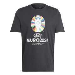 adidas Euro 2024 Official Emblem pánske tričko BLACK