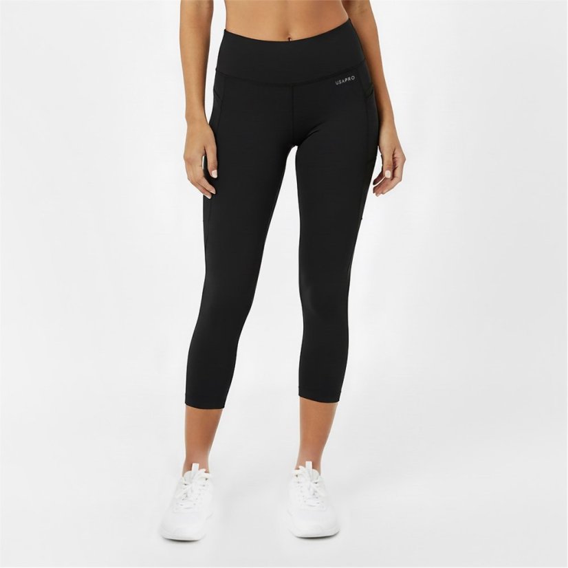 USA Pro Capri Cropped Leggings Black