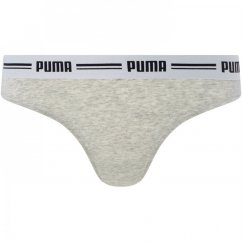 Puma 2 per pack iconic black thong Grey