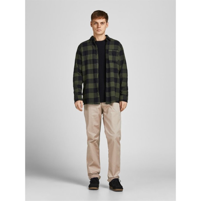 Jack and Jones Men's Pablo Fit Straight Leg Jeans Fungi