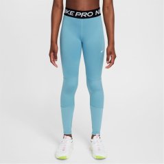 Nike Pro Girls Tights Denim Turq