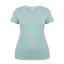 Slazenger Ladies V Neck Tee Shirt Sage Green