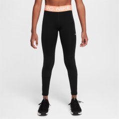 Nike Pro Girls Tights Black/Apricot