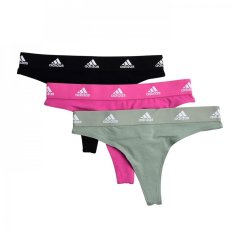 adidas 3-Pack Active Comfort Cotton Thong Assorted